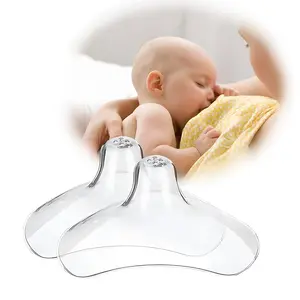 Nipple Shields for Breastfeeding 20MM Soft Silicone Nipple Protectors for Nursing Moms Reusable BPA-Free Shield for Flat Inverted or Sore Nipples Helps with Latch Difficulties 2 Pack