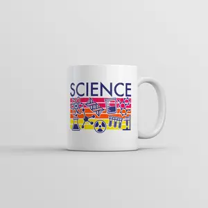 Science Stripes Mug Funny Sarcastic Awesome Scientific Graphic Coffee Cup - 11oz Funny Coffee Mugs Ceramic Printed Drinkware Cup