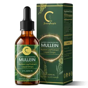 **Greenpeople Mullein Leaf Drops for Lungs Mullein Leaf Extract & Marshmallow Root for Lung Cleanse & Detox -Immune Support Supplement, 2 fl oz Healthcare Vitamin