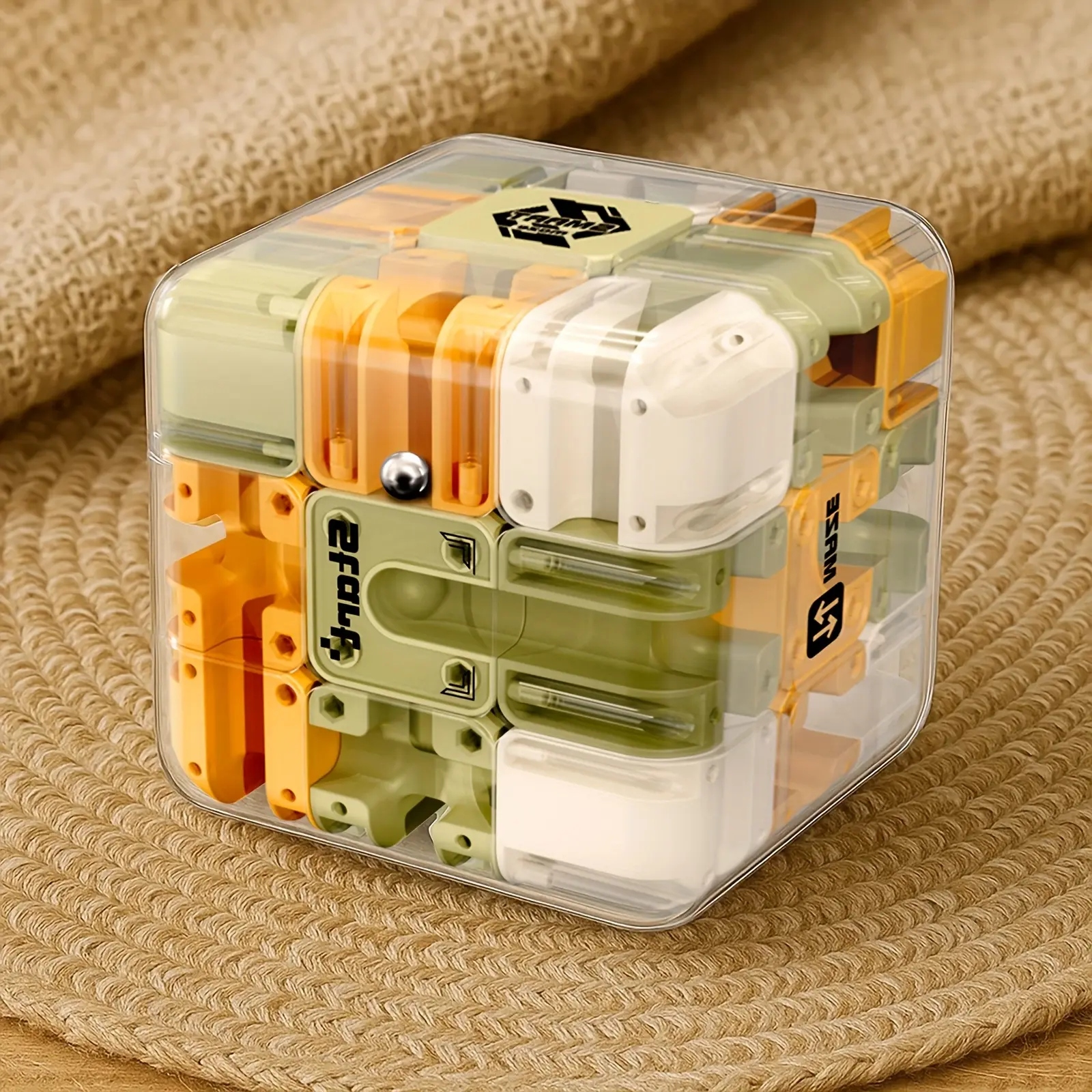 3D Maze Cube, 3D Magic Cube Maze Ball Puzzle, 3D Brain Teaser with Interlocking Layers & Rotating Mechanism, Educational Toy Kids Teaser Toys, 3d ball maze Rubikscubes