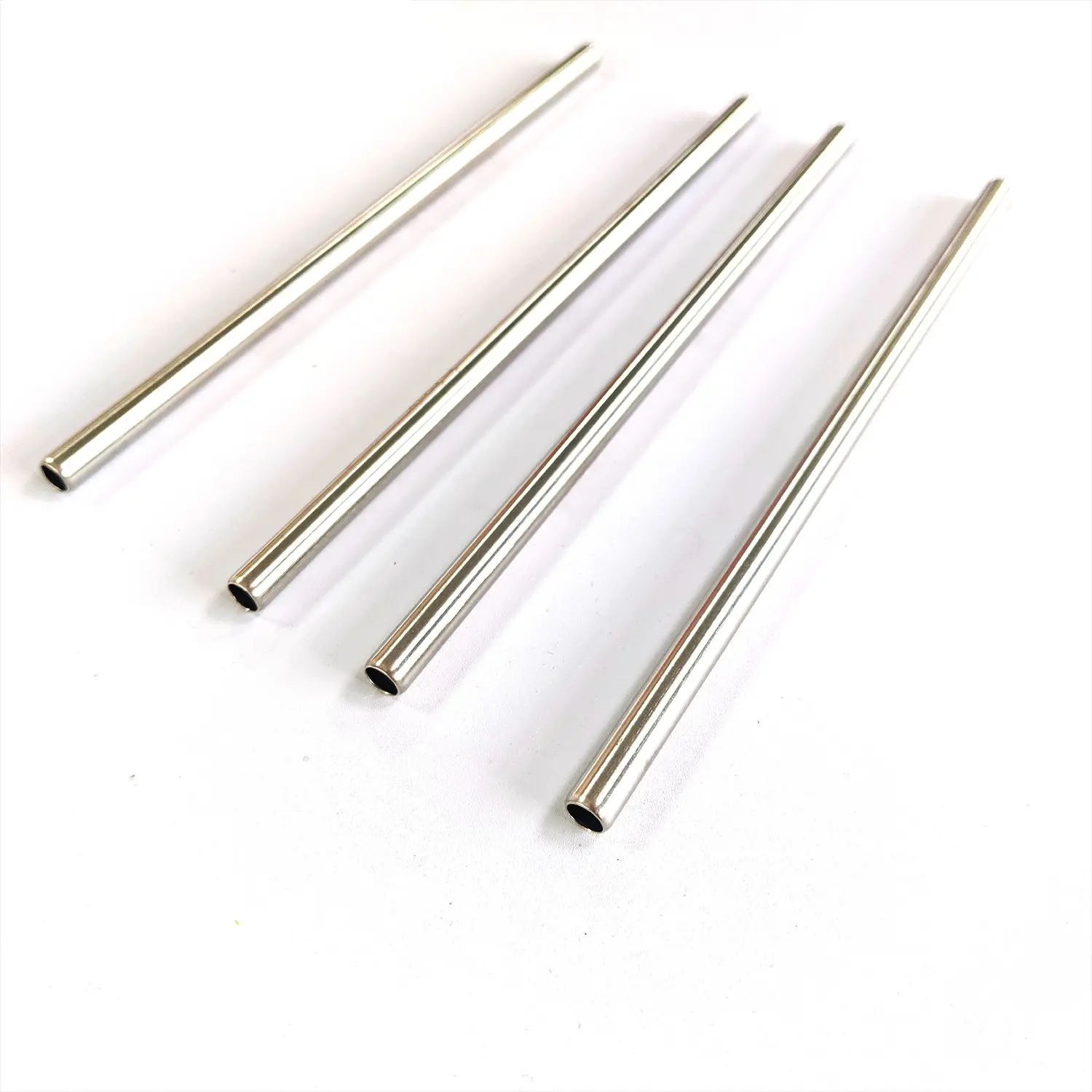 4-Pcs Stainless Steel Straight Straws, Durable & Reusable Drinking Straw Combo Set, Perfect for Daily Use, Eco-Friendly Design