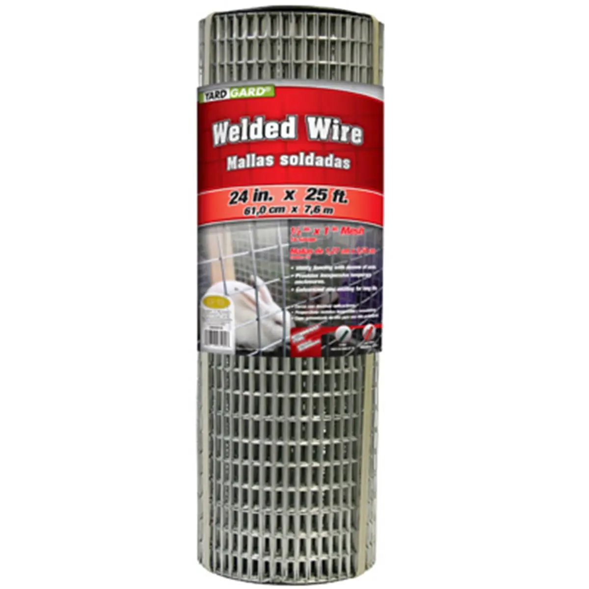 Midwest Air 14 Gauge Galvanized Welded Metal Wire, 24 In. X 25 Ft., 2 x 1 in Mesh, Outdoor Use for Home Improvement, Raised Beds, Wire Trellis & Decorative Fences