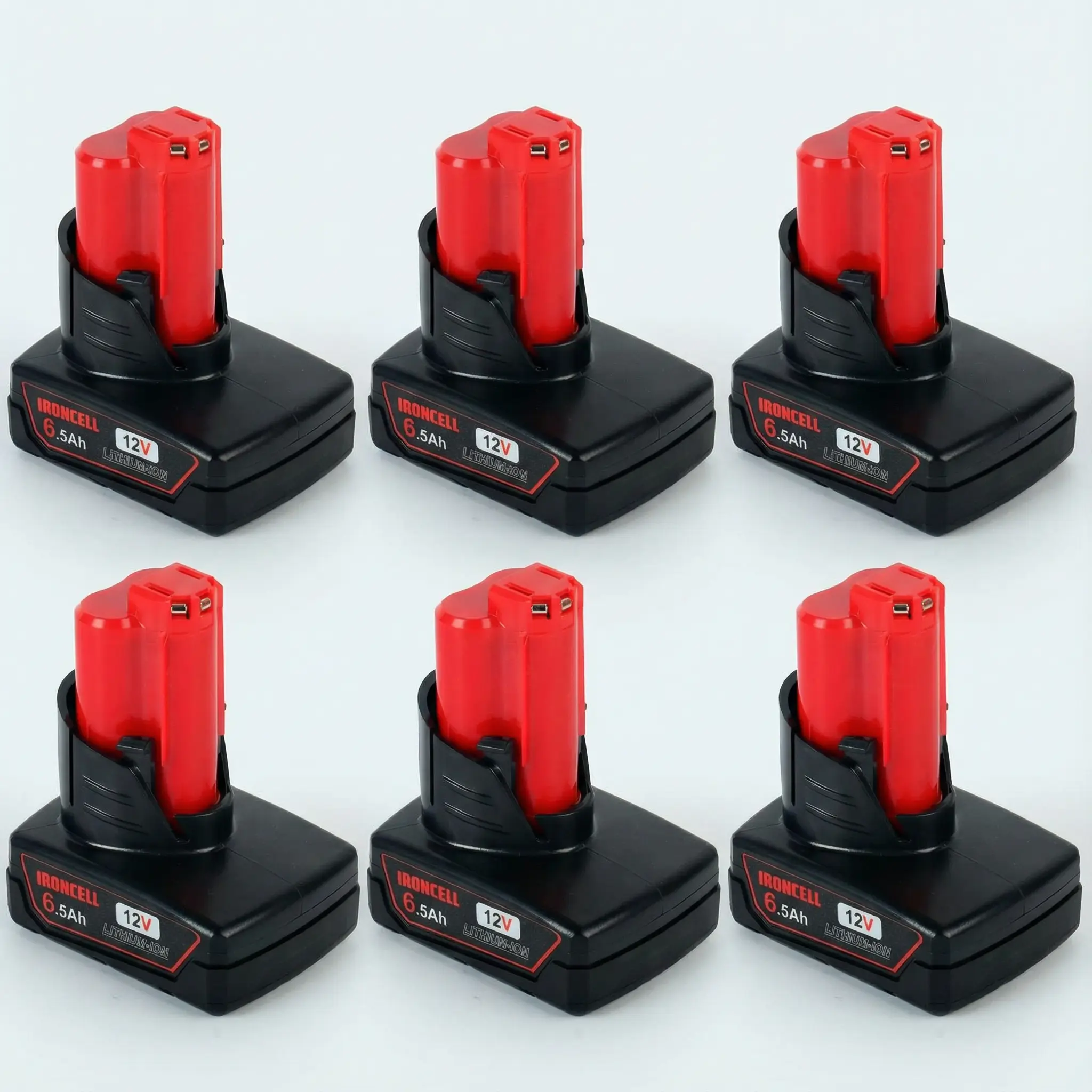 6.5Ah 12V Battery Compatible for Milwaukee ΛΛ12 Battery 48-11-2401 48-11-2412 48-11-2411 48-11-2420 48-11-2410 12Volt ΛΛ12 High Capacity Replacement Lithium Battery for Cordless Power Tools