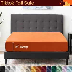 Fitted Sheets Only - Non Pop Off Bottom Bed Sheets - Soft Extra Deep Pocket up to 16 in - Microfiber Fitted bed Sheet 85 GSM - All Over 360 Elastic for Twin, Full, Queen, King Bed Size