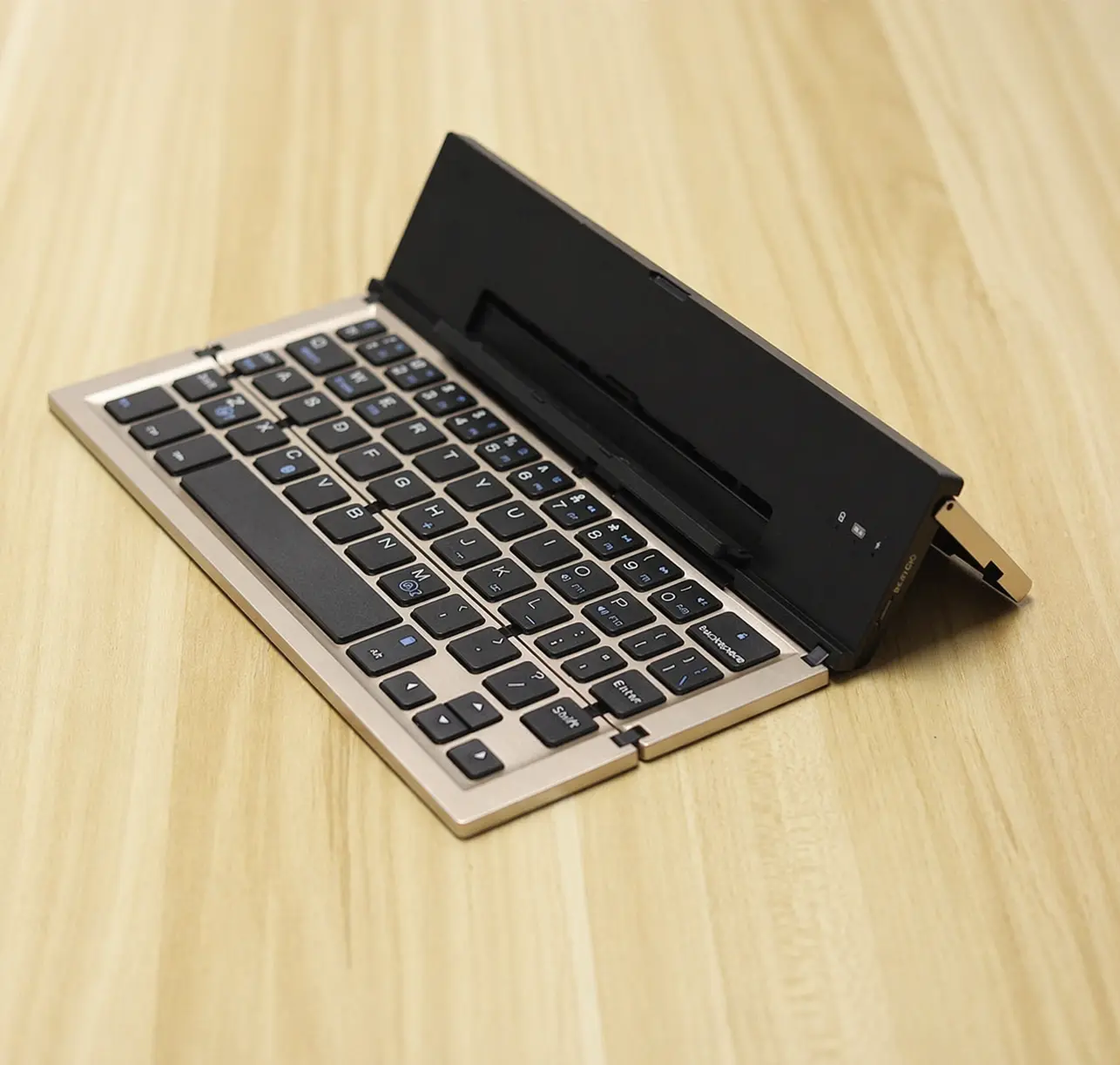 Portable Folding Bluetooth Keyboard - Compact Alloy Aluminum Computer Accessory for Travel, Business, Everyday Typing with Smartphone Compatibility, Bluetooth Keyboards