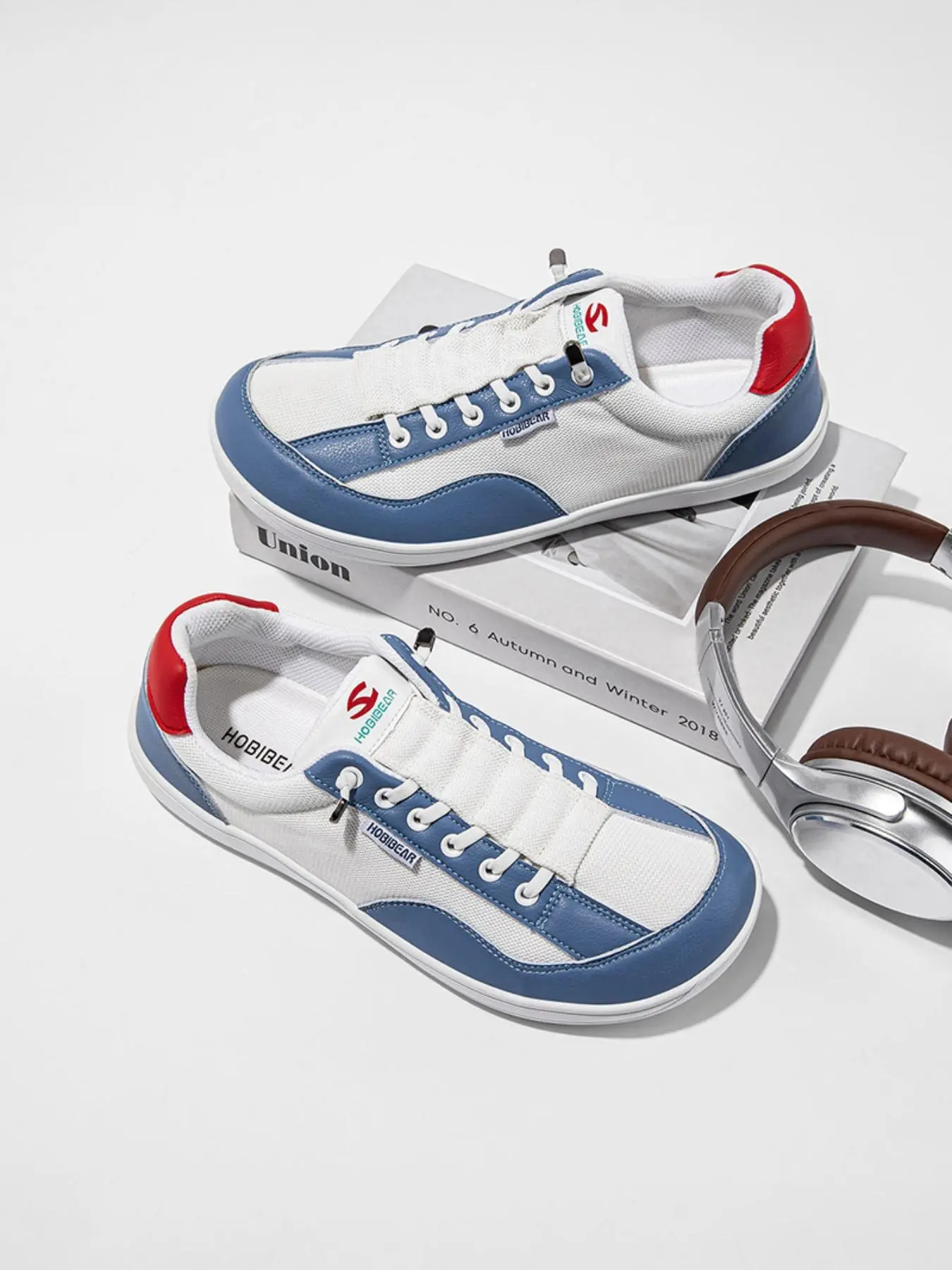 HOBIBEAR Wide toe shoes, men's shoes, barefoot shoes, low cut casual shoes, wide last, walking shoes, sports shoes, Sneaker