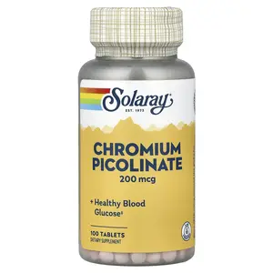 Solaray Chromium Picolinate, 200 mcg, 100 Tablets