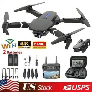 E88 Foldable Drone with Camera, FPV WiFi RC Quadcopter with App Control, Mini Drone for Beginners and Adults, One Key Takeoff, Headless Mode, Gift Toy