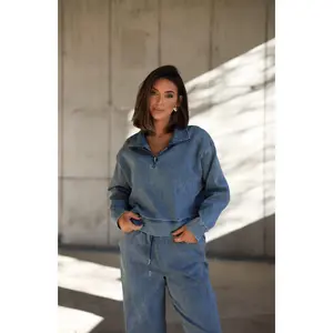 Dressed Down Denim Zip Up