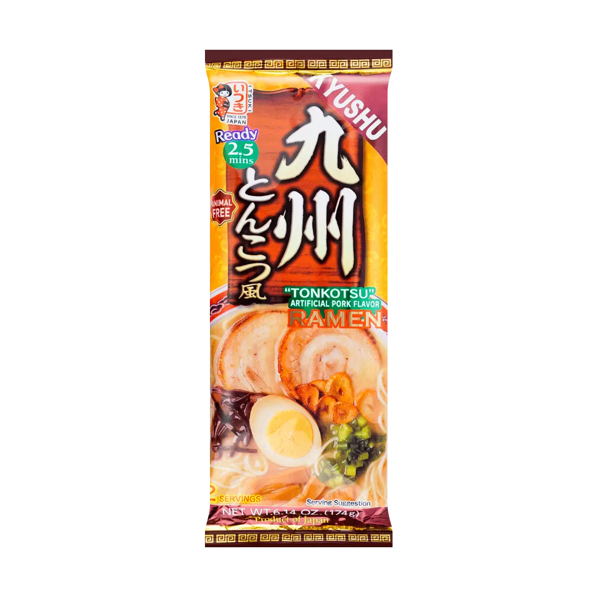 ITSUKI 【Best Ramen Ever】Japanese Ramen Pork Bone Broth Tonkotsu Flavor 174g