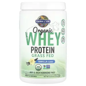 Garden of Life Organic Whey Protein, Grass-Fed, Vanilla, 13.33 oz (378 g)