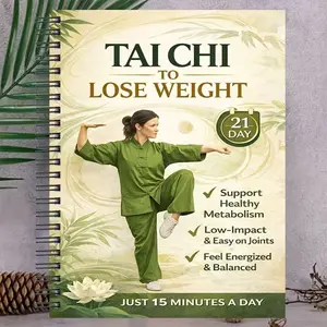 21-Day Tai Chi Fat Loss Plan Manual, Gentle Low-Intensity Exercises, Boost Healthy Metabolism, Improve Joint Health, Gradual Weight Loss Goal