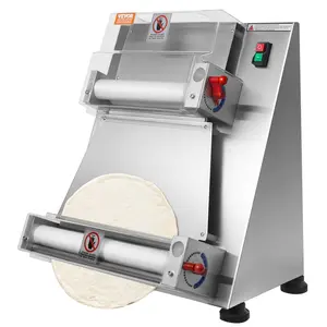 Spring new arrivals Pizza Dough Roller Sheeter, 3-15 Inch Automatic Commercial Pizza Press, 390W Electric 260 Per Hour Dough Roller, Stainless Steel Adjustable Thickness Dough Machine, for Pasta Maker Equipment