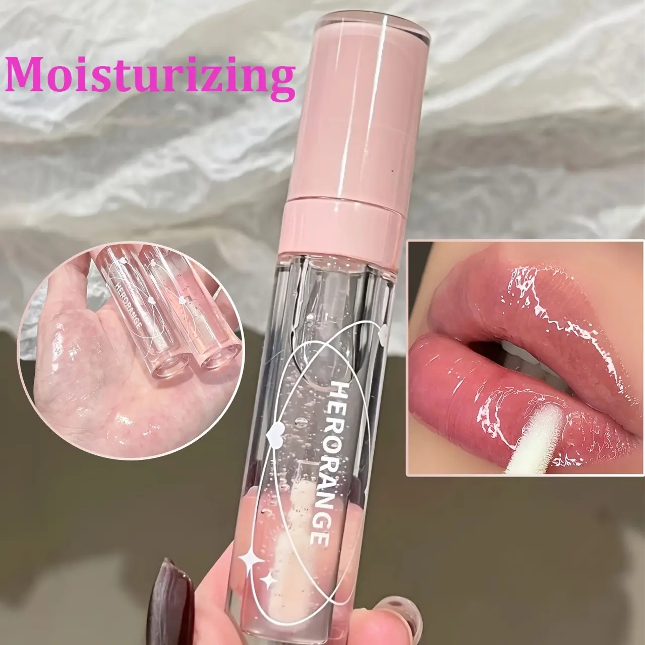 HERORANGE Moisturizing and Hydrating Lip Moisturizer Gloss Jelly - Lip Plumper Creates a plump, glossy, and dewy look. Lightweight and translucent, it smooths lip lines and is easy to apply. Suitable for all seasons. Makeup Hydrate