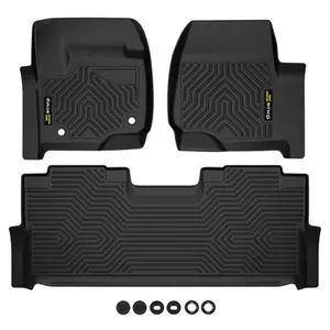 TPE Floor Mats Liners Fit For 17-24 Ford F-250 F-350 F-450 Super Duty Crew Cab