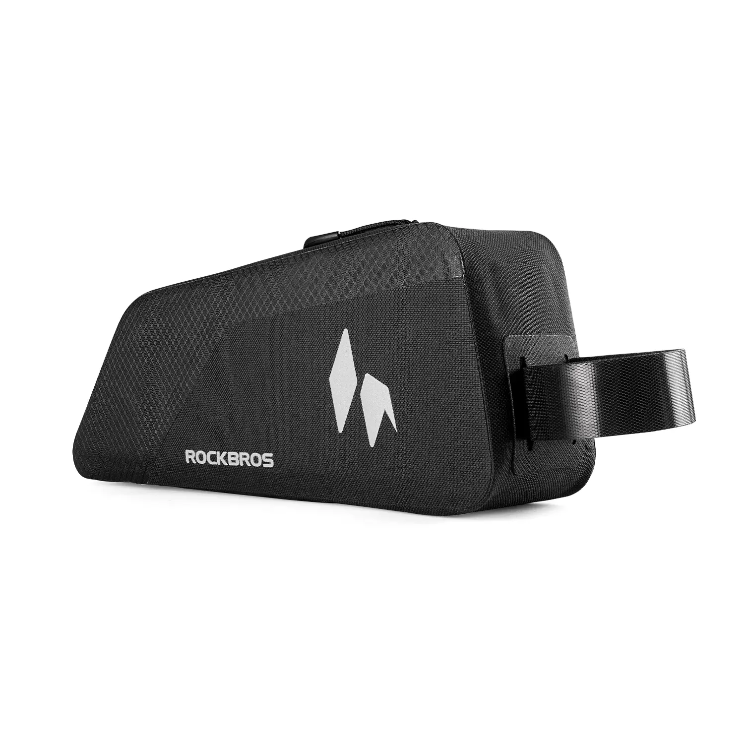 ROCKBROS RideMate PU Waterproof Biker Top Tube Bag (1L) - Frame Mount Accessories, Reflective Logos, Velcro Straps, Streamlined Design, Snug Fit for Road Biking, Biker Accessories, Cycling, Functional, Streamline Shape