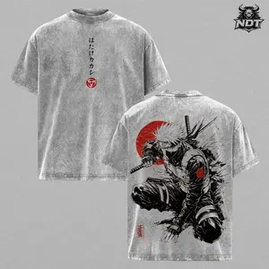 Kakashi Hatake Oversized Anime T-Shirt, Naruto Streetwear Tee, Kakashi Graphic Washed Cotton Shirt, Sharingan Ninja Aesthetic Outfit, Unisex Casual Drip, Gift For Anime Fans