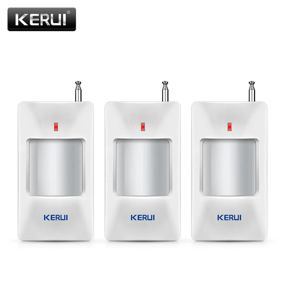 KERUI 433MHz Wireless PIR Motion Sensor Detector, Infrared Security Alarm for Home, 12m Detection Range, 110° Wide Angle, 9V Battery Included, Compatible with 433MHz Alarm Host/Panel/Siren, for Doorway, Hallway, Garage, Office