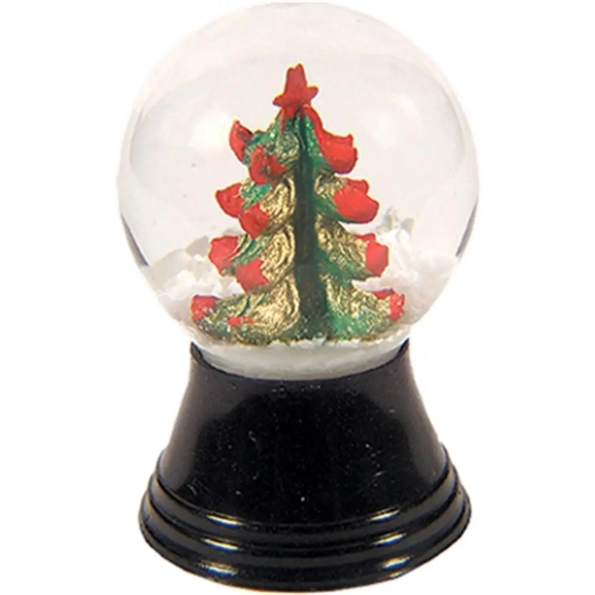PERZ PR1169 Real Glass Perzy Snowglobe - Miniature Tree Motif Decorative Ornament for Home Holiday Decorating, 1.5H X 1W X 1D In.