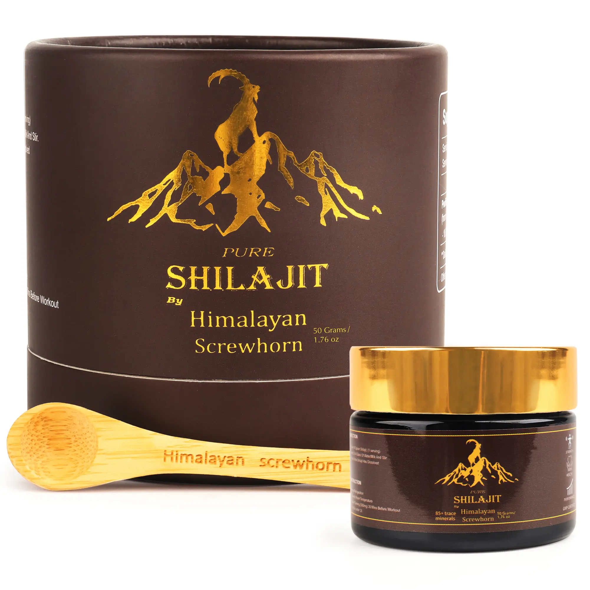 Shilajit | Shilajit for Men & Women | Himalayan Resin Organic | Natural & Ultra Gold Grade | Trace Minerals Rich in Flavic Acid | Pure shilajit resin 50grams 100 Servings