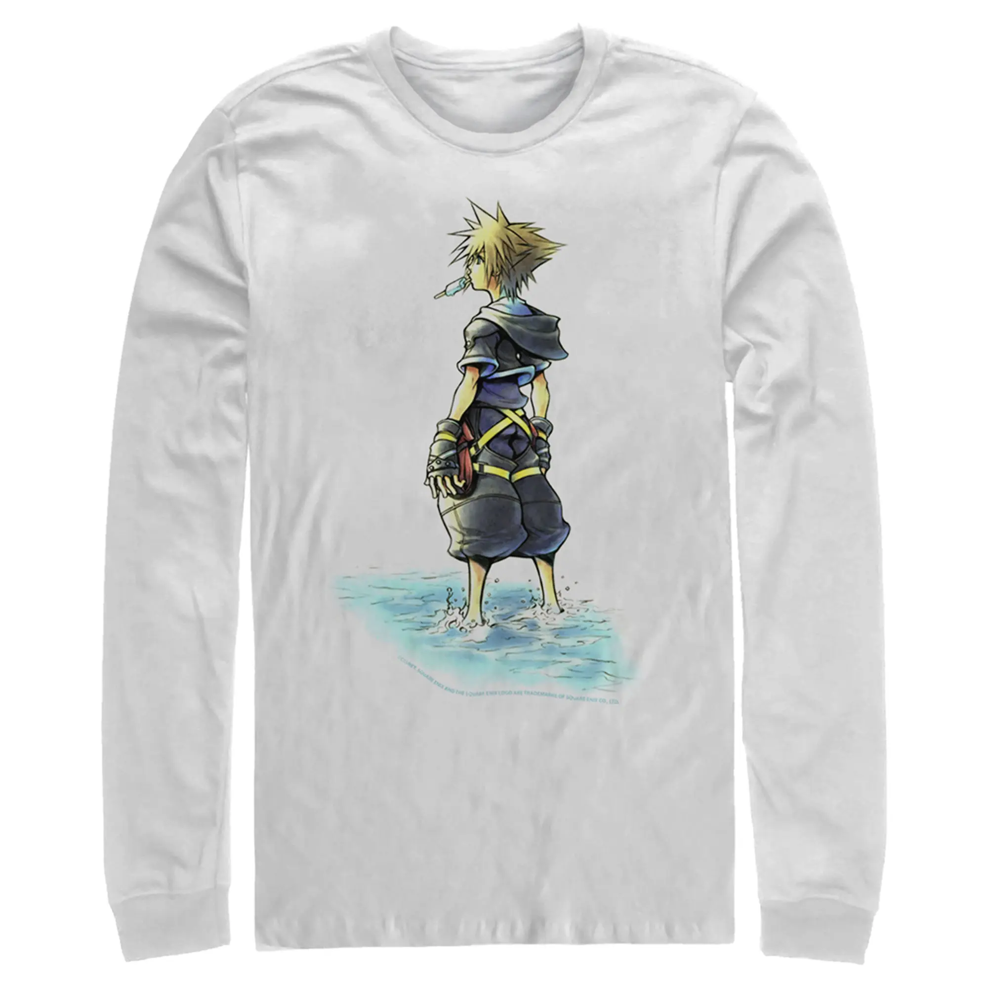 Men's Kingdom Hearts 1 Beach Sora Long Sleeve Shirt
