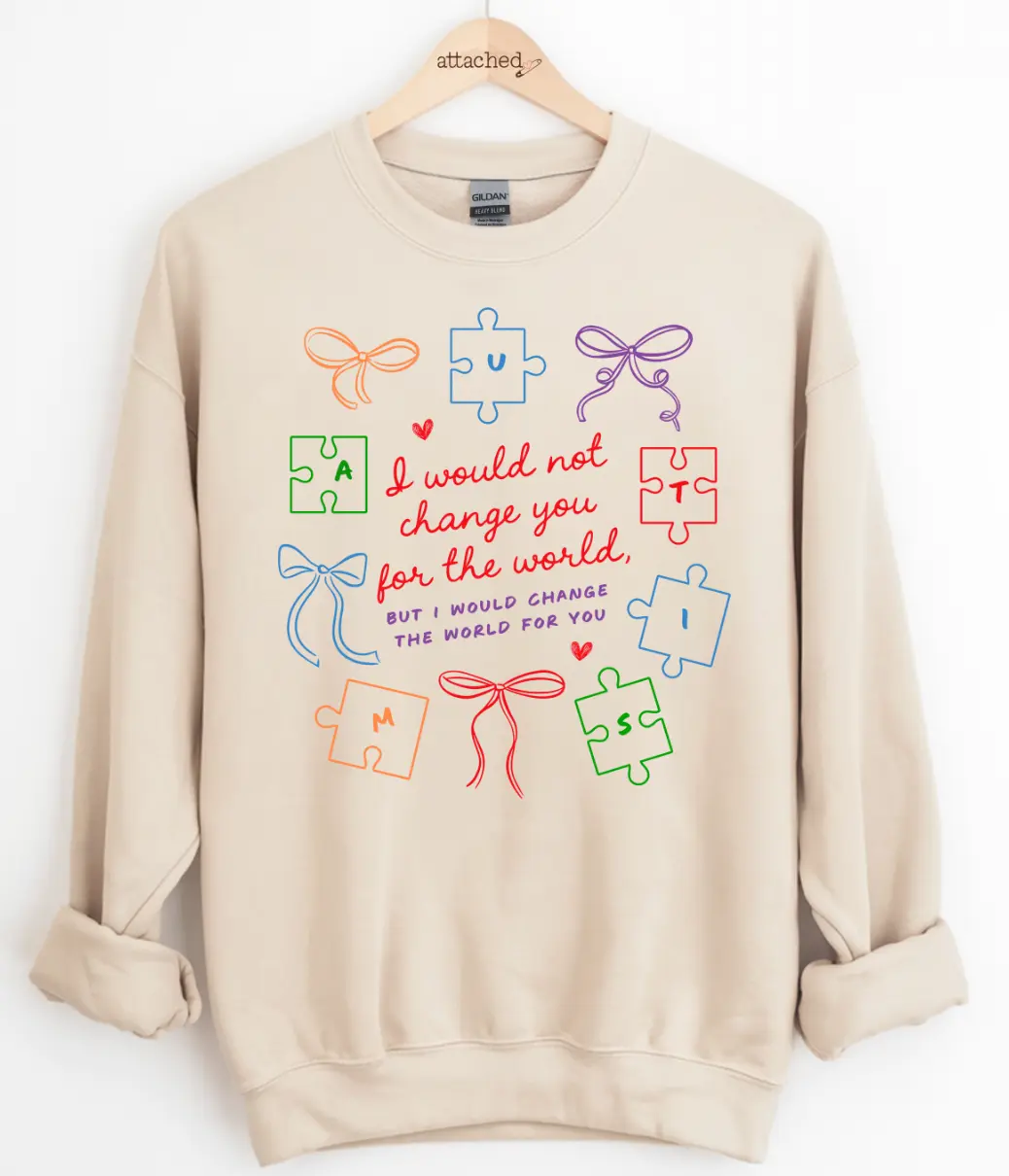 Autism Awareness Doodle Message Graphic Top
