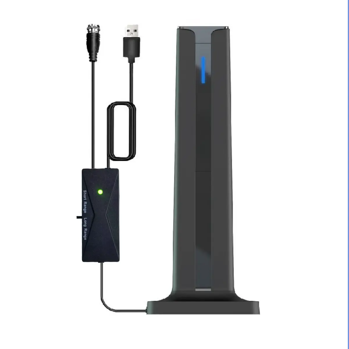 Digital HD TV Antenna with Ant/Cable Port - Enhanced Signal Reception, Durable Indoor-Outdoor Long-Range, Flexible Use, Easy Installation for Smart & Older TVs, Free Local HDTV Channels