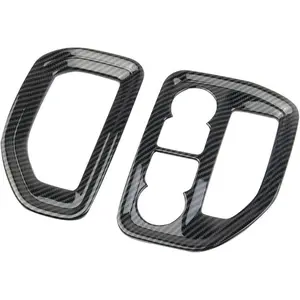 Carbon Fiber Dashboard Side Air Vent AC Outlet Cover Trim for 2019-2026 Chevy Silverado 1500/GMC Sierra 1500 for 2020-2026 Sierra/Silverado 2500 3500 HD(two knob)
