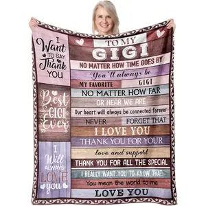 Gigi Gifts, Gigi Gifts for Grandma, Gigi Birthday Gifts, Best Gigi Ever Gift, Gigi Gift from Grandkids, Gifts for Gigi for Christmas Mothers Day Throw Blanket 50"x60", Printed on One Side with a Plain White Back, Halloween Thanksgiving Christmas Gift