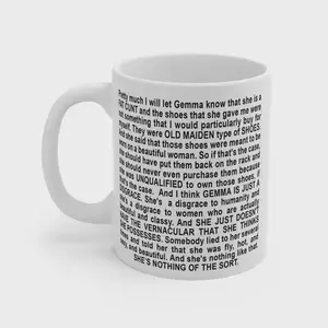 Funny NY Tiffany’s Big Brother Mug, Viral Reality TV Quote Coffee Cup, Iconic Meme Gift for Fans, Coworkers, White Elephant, 11oz15oz