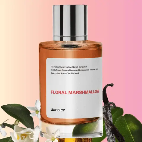 Floral Marshmallow, Dossier, Women Perfume, Eau de Parfum, 50ml, Marshmallow, Neroli, Jasmine, Orris, Amber, Vanilla, Musk