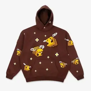 The Bee Hoodie - Autumn Medium Length Long Sleeve Casual Cartoon Style Hoodie for Men Game Fans Autumn Winter Design