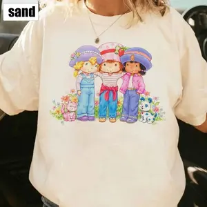 70s Cartoon Shirt, Nostalgia Friends Strawberry Shortcake Shirt, Cute Unisex Tshirt 02M