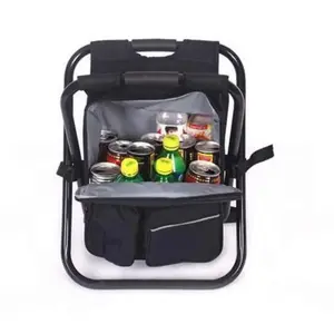 Portable outdoor double-shoulder backpack stool, fishing stool, foldable ice box chair, beach chair, camping chair, Folding camping chair
