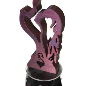 Couples Embrace Statue Modern Abstract Design in Chameleon Color Customizable Color Scheme for Stylish Room Decor Abstract Elegance