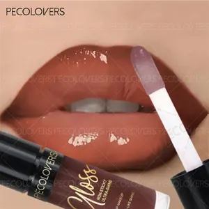 1PC Moisturizing Hydrating Glitter Lip Gloss Long-lasting Jelly Mirror Liquid Lipstick Shiny Pearlescent Glossy Pink Lip Tint Valentine'S Day Gifts Lip Glaze Stick
