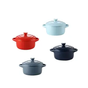 Creuset 22cm Signature Cocotte with Lid, 3.3L Round Cherry Color, Durable Design for Perfect Cooking, Premium Cast Iron Enamel Pot, Ceramic Cookware