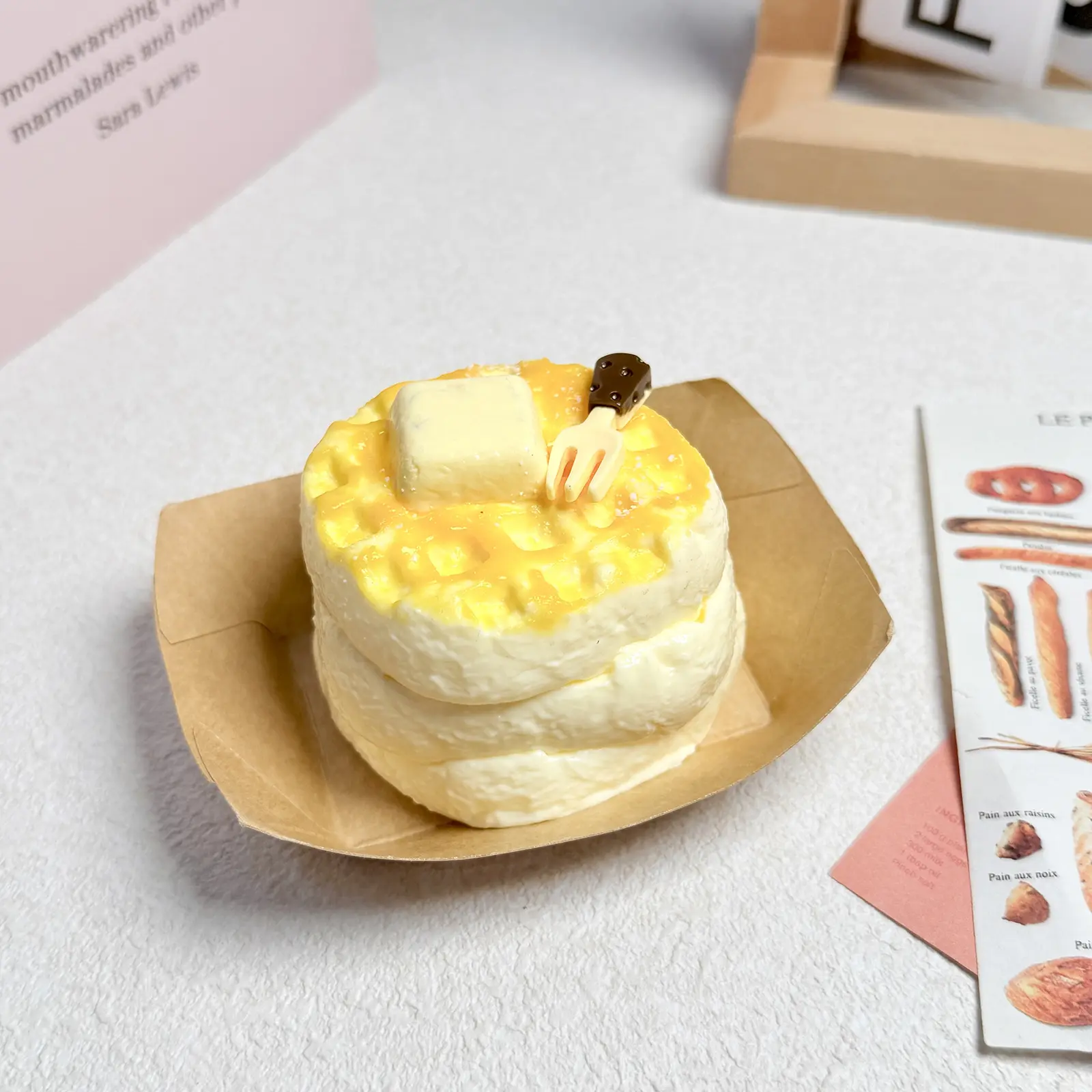 【Buy 3 get 1 free】Butter Waffle taba squishy slime squishies  kidstoysFood-Grade Silicone Slow-Rising Rebound Squishy Fidget Toys for Stress Relief - Soft Squeeze Toys with Thick Creamy Slime Texture, Handmade Non-Toxic Sensory Toys
