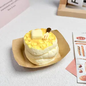 【Buy 3 get 1 free】Butter Waffle taba squishy slime squishies  kidstoysFood-Grade Silicone Slow-Rising Rebound Squishy Fidget Toys for Stress Relief - Soft Squeeze Toys with Thick Creamy Slime Texture, Handmade Non-Toxic Sensory Toys