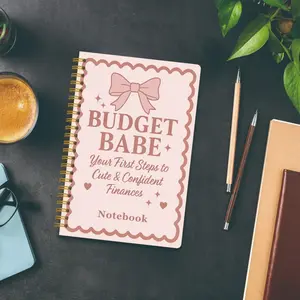Budget Planning Book - Undated Financial Management Handbook, Monthly Budget Planner, with 100 pages (50 sheets) of 12-month budget records, monthly expense tracking and account book, suitable for individuals or small businesses, portable design
