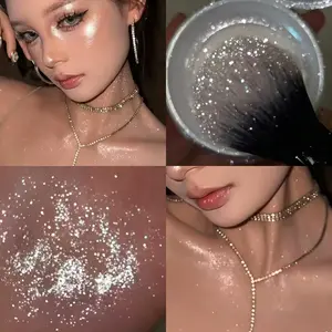 High Shine Setting Powder, Sparkling Pearl Finish, Radiant, Body Highlighter, Non-Caking, Suitable for Men and Women, Daily Use, Parties, Birthdays