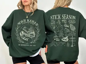 Noah Kahan Stick Season Sweatshirt – Folk Music Lyric Graphic Crewneck, Mountain Nature Aesthetic Print, Unisex Fan Gift