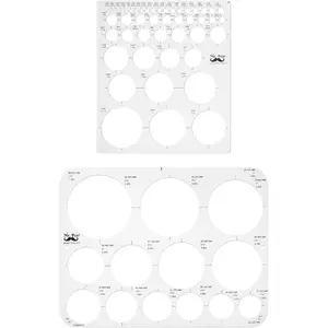 Circle Templates - Large & Small Sizes, Circle Stencil & Ruler for Drafting & Drawing