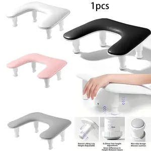 1Pc Adjustable Portable Nail Hand Rest Manicure Armrest, U-Shaped Design with Adjustable Arm Height, Waterproof PU Leather, Washable & Reusable, Comfort Arm Support for Manicure, Perfect Daily & Travel Use, Great Gift Choice for Family, Friends & Students