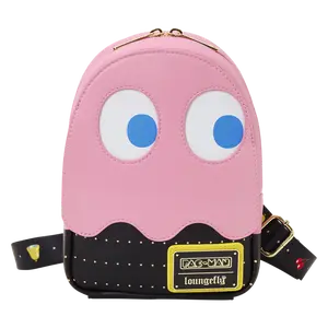 Loungefly Pac-Man Pinky Ghost Glow-in-the-Dark Sling Crossbody Bag, Adjustable Crossbody, Crossbody Shoulder Purse
