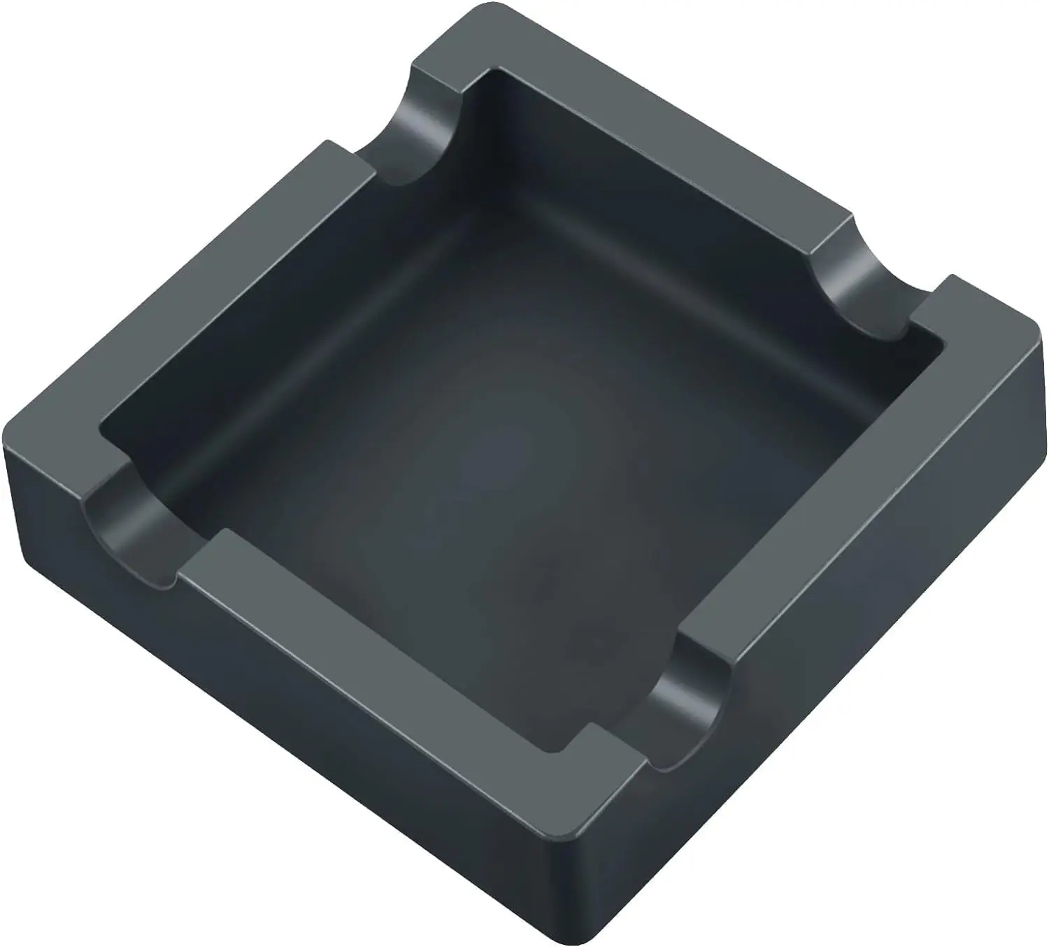 Cigar Ashtray,Silicone Outdoor Ashtray for Outside Patio Indoor,Large Cigar Rests Ash tray Outdoors,Unbreakable/Non-slip/Burn-resistant Ashtrays (Black)