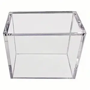 Transparent Acrylic Game Card Storage Box, Dustproof Anime Mounting Display Case, Trading Card Holder, Home Office Organizer, Card Hobby Box