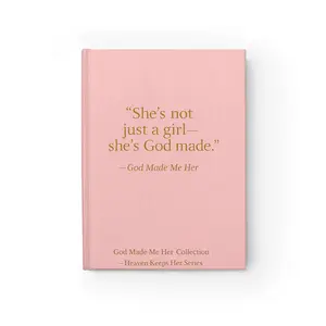 Inspirational Journal - God Made Me Her, Motivational Notebook, Ruled Line Journal, Gift for Her, Encouragement Journal, Empowerment Writing