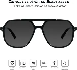 Stylish Sunglasses for Men & Women - Polarized Lens MS52243 for Ultimate UV Protection & Fashionable Look Oversized Aviator