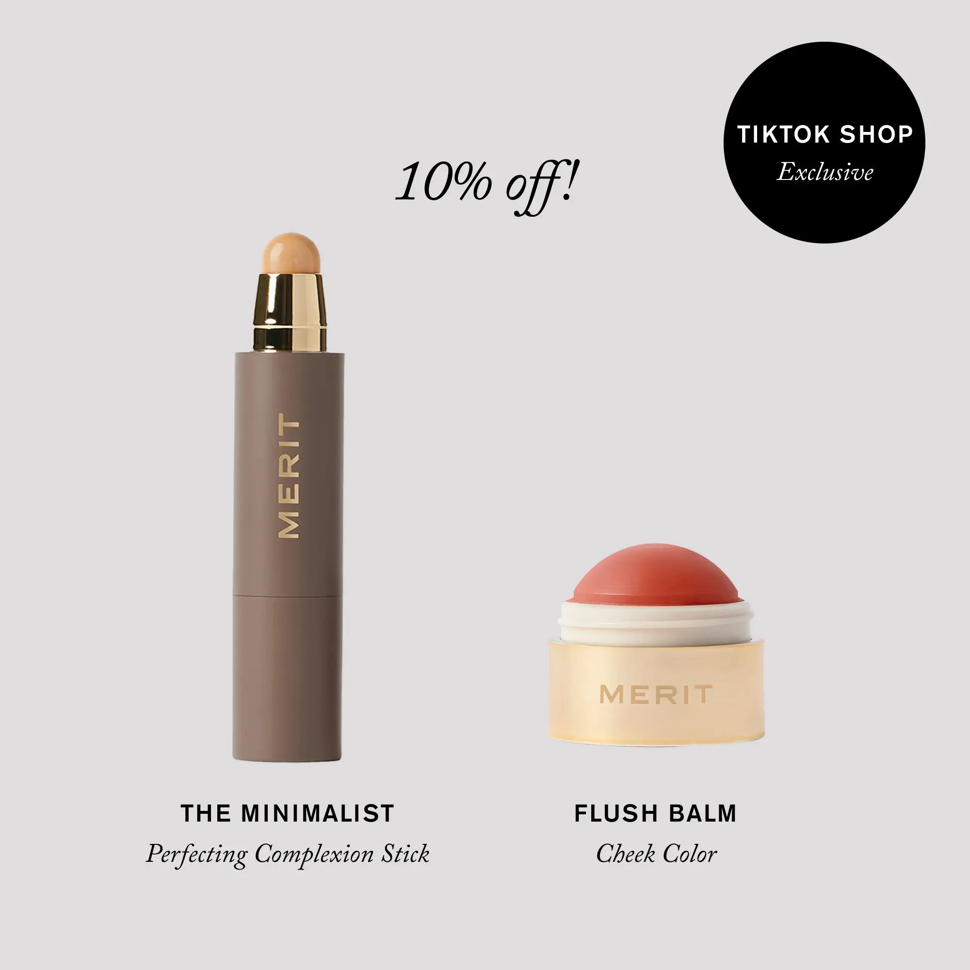 MERIT The Flushed & Flawless Duo - The Minimalist Complexion Stick & Cream Tint Blush MERIT The Flushed & Flawless Duo - The Minimalist Complexion Stick & Cream Tint Blush